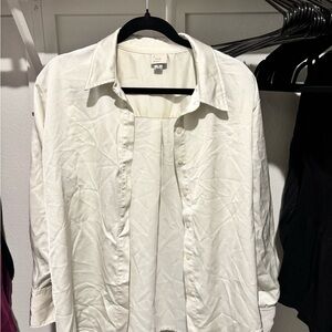 a new day Cream Men's Casual Button Down Shirt